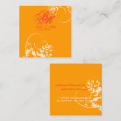 Fantasy Floral Swirls Modern Elegant Professional Vierkante Visitekaartje (Voorkant / Achterkant)