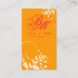 Fantasy Floral Swirls Modern Elegant Professional Vierkante Visitekaartje