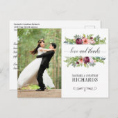 Fantasy Floral Wedding Foto Dank je Briefkaart (Voorkant / Achterkant)