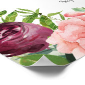 Fantasy Floral Wedding Welcome Signage Poster (Hoek)