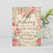 Fantasy Florals Vrouwen 50ste Verjaardag Kaart (Staand voorkant)