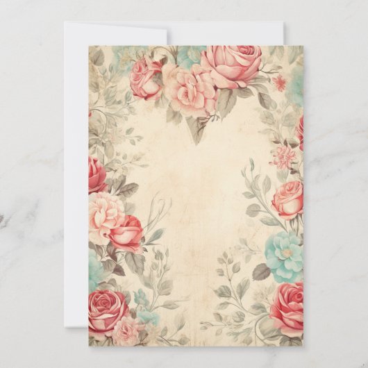 Fantasy Florals Vrouwen 50ste Verjaardag Kaart (Achterkant)