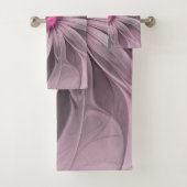 Fantasy Flower Abstract Plum Floral Fractal Art Bad Handdoek (Insitu)