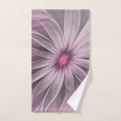 Fantasy Flower Abstract Plum Floral Fractal Art Bad Handdoek (Handdoek)