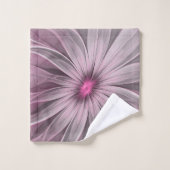 Fantasy Flower Abstract Plum Floral Fractal Art Bad Handdoek (Wasdoekje)