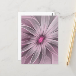 Fantasy Flower Abstract Plum Floral Fractal Art Briefkaart