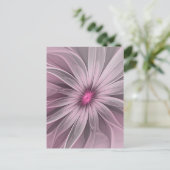 Fantasy Flower Abstract Plum Floral Fractal Art Briefkaart (Staand voorkant)