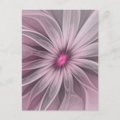 Fantasy Flower Abstract Plum Floral Fractal Art Briefkaart (Voorkant)