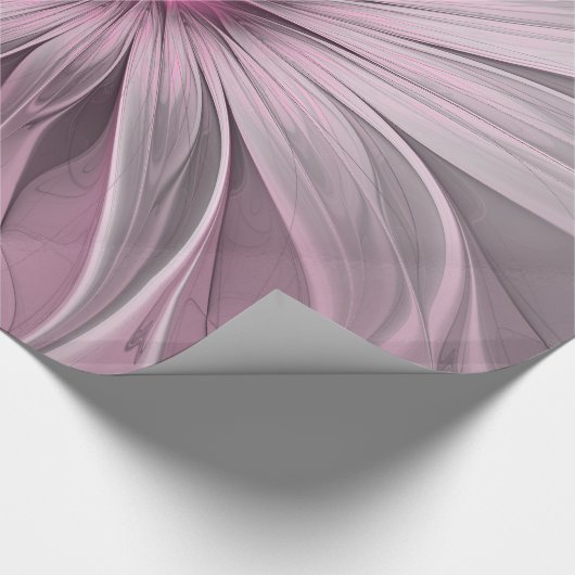 Fantasy Flower Abstract Plum Floral Fractal Art Cadeaupapier (Hoek)