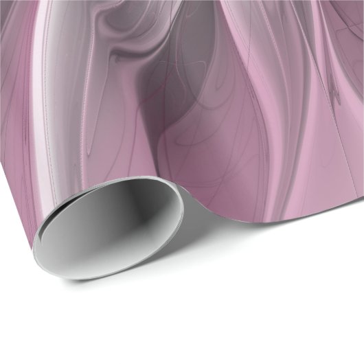 Fantasy Flower Abstract Plum Floral Fractal Art Cadeaupapier (Rol Hoek)