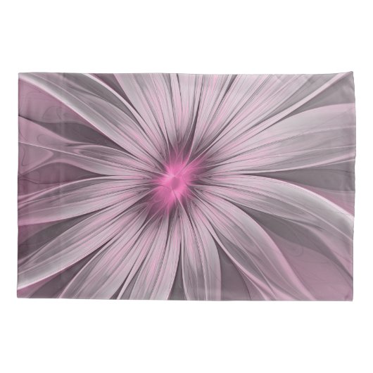 Fantasy Flower Abstract Plum Floral Fractal Art Kussensloop (Achterkant)