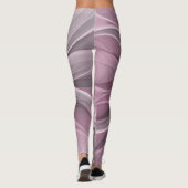 Fantasy Flower Abstract Plum Floral Fractal Art Leggings (Achterkant)