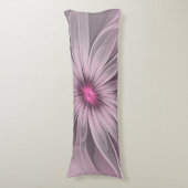 Fantasy Flower Abstract Plum Floral Fractal Art Lichaamskussen (Voorkant Verticaal)