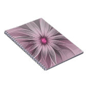 Fantasy Flower Abstract Plum Floral Fractal Art Notitieboek (Rechterzijde)