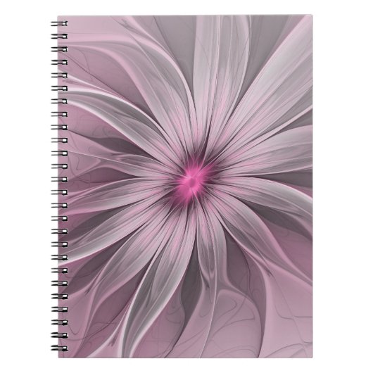 Fantasy Flower Abstract Plum Floral Fractal Art Notitieboek (Voorkant)