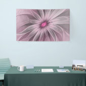 Fantasy Flower Abstract Plum Floral Fractal Art Spandoek (Beurs)