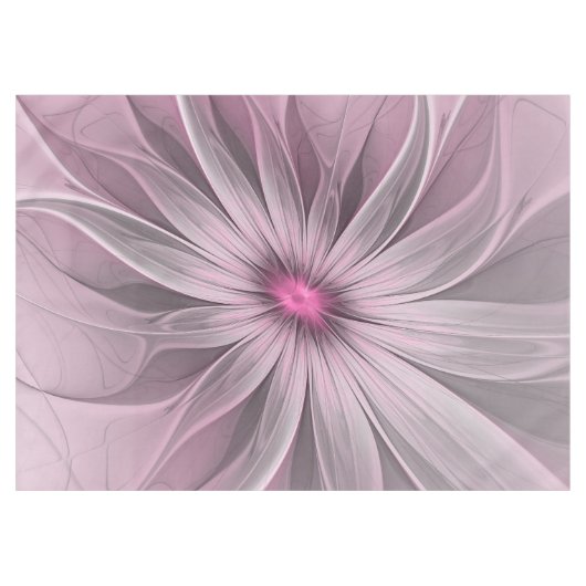 Fantasy Flower Abstract Plum Floral Fractal Art Tafelkleed (Voorkant (Horizontaal))
