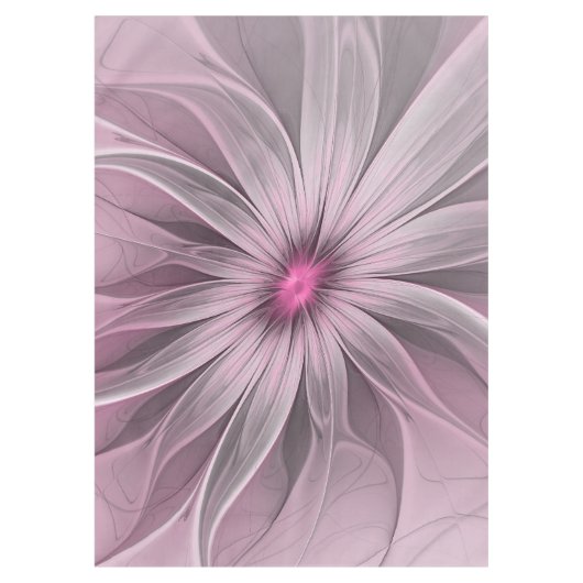 Fantasy Flower Abstract Plum Floral Fractal Art Tafelkleed (Voorkant)