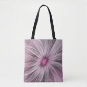 Fantasy Flower Abstract Plum Floral Fractal Art Tote Bag (Voorkant)