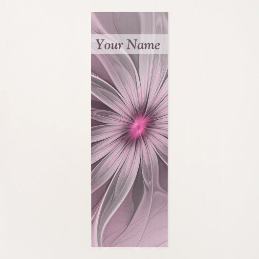 Fantasy Flower Abstract Plum Floral Fractal Name Yogamat (Voorkant)