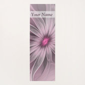 Fantasy Flower Abstract Plum Floral Fractal Name Yogamat (Achterkant)