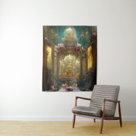 Fantasy Flower Church - Wandtapijt Wandkleed