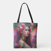 Fantasy Flower Garden Fairy Tote Bag (Achterkant)