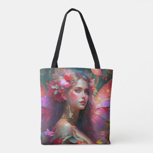 Fantasy Flower Garden Fairy Tote Bag (Achterkant)