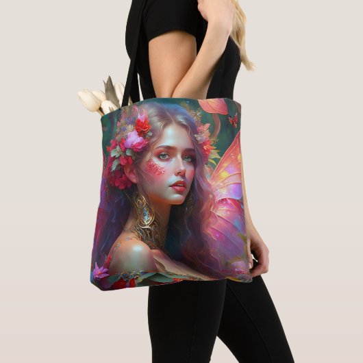 Fantasy Flower Garden Fairy Tote Bag (Dichtbij)