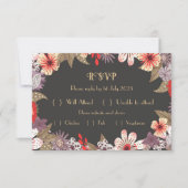 Fantasy Flower - Wedding RSVP card (Voorkant)