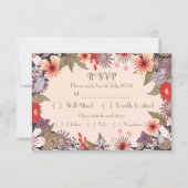 Fantasy Flower - Wedding RSVP card (Voorkant)