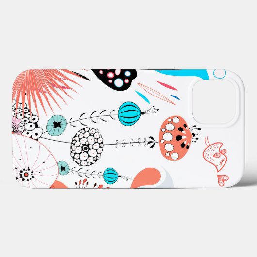 Fantasy Flowers en Birdie Case-Mate iPhone Case (Achterkant (horizontaal))