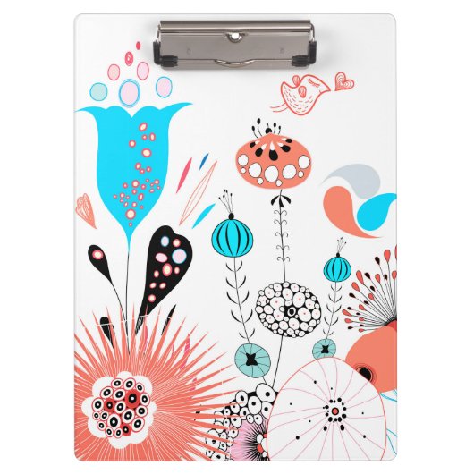 Fantasy Flowers en Birdie Clipboard Klembord (Voorkant)