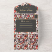 Fantasy Flowers - Huwelijksuitnodiging all-in-one All In One Uitnodiging (Buitenkant)