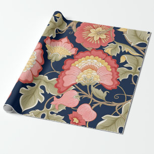 Fantasy flowers in retro, vinto, jasme, jasoban cadeaupapier