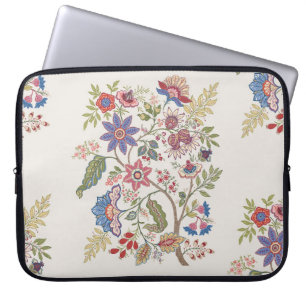 Fantasy flowers in retro, vinto, jasme, jinoban laptop sleeve