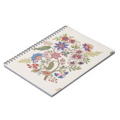 Fantasy flowers in retro, vinto, jasme, jinoban notitieboek (Linkerzijde)