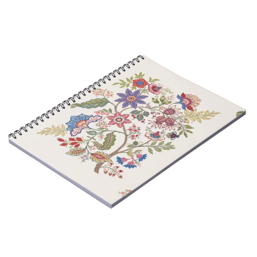 Fantasy flowers in retro, vinto, jasme, jinoban notitieboek (Linkerzijde)