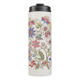 Fantasy flowers in retro, vinto, jasme, jinoban thermosbeker