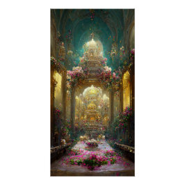Fantasy Flowers Kerk - Poster