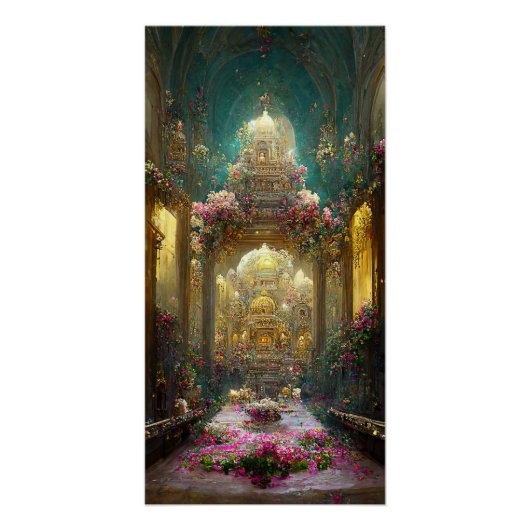 Fantasy Flowers Kerk - Poster (Voorkant)