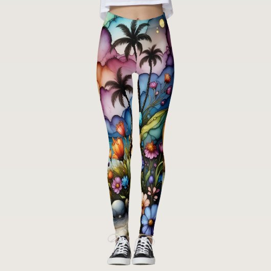 Fantasy Flowers Leggings (Voorkant)