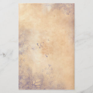 Fantasy Flowers - Paars Briefpapier