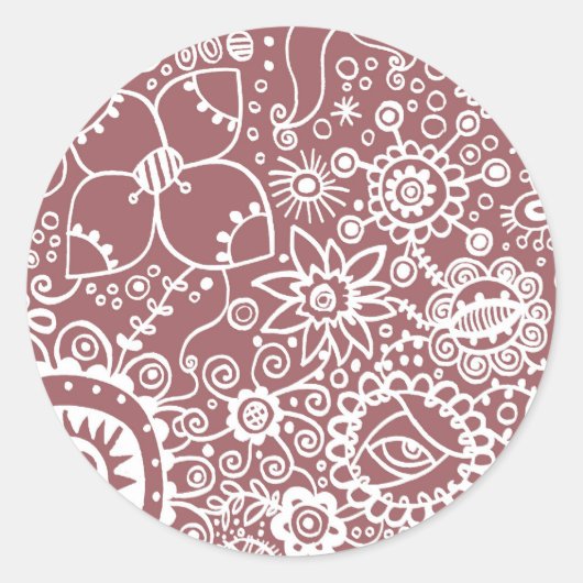 Fantasy Flowers Sticker (Voorkant)