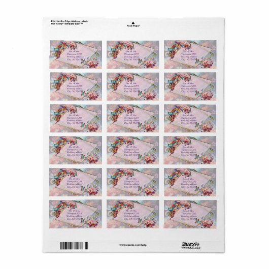 Fantasy Flowers uiten de vreugde van de natuur. Etiket (Full Sheet)