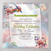 Fantasy Flowers uiten de vreugde van de natuur. Poster (Voorkant)