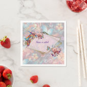 Fantasy Flowers uiten de vreugde van de natuur. Servet (Insitu)