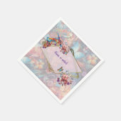 Fantasy Flowers uiten de vreugde van de natuur. Servet (Hoek)