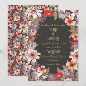 Fantasy Flowers - Uitnodiging voor de bruiloft (Voorkant / Achterkant)