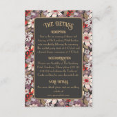 Fantasy Flowers - wedding enclosure card vertical Informatiekaartje (Voorkant)